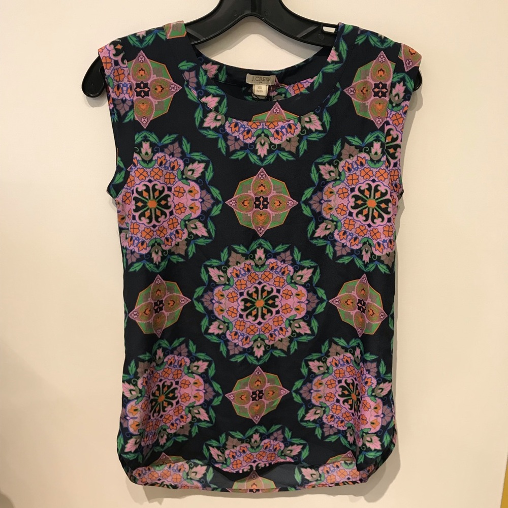 Petite Boho Pattern Sleeveless Top   by J. Crew NWT